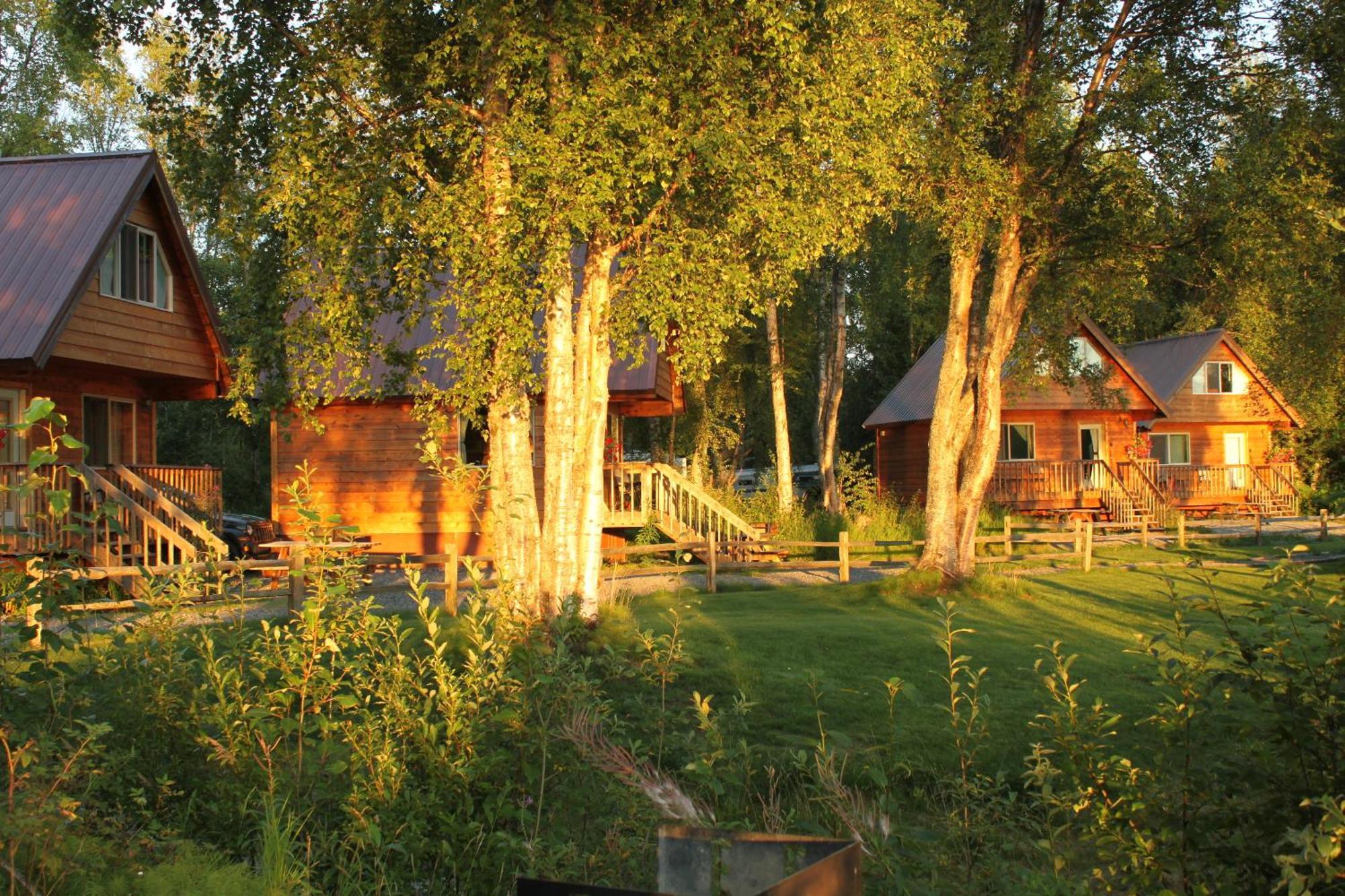 Susitna River Lodging, Riverside Cabins Talkeetna Buitenkant foto